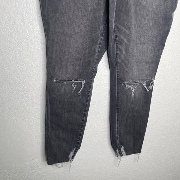 Universal Thread Womens Jeans Size 12 Gray Distressed High Rise Skinny Leg - Picture 9 of 16